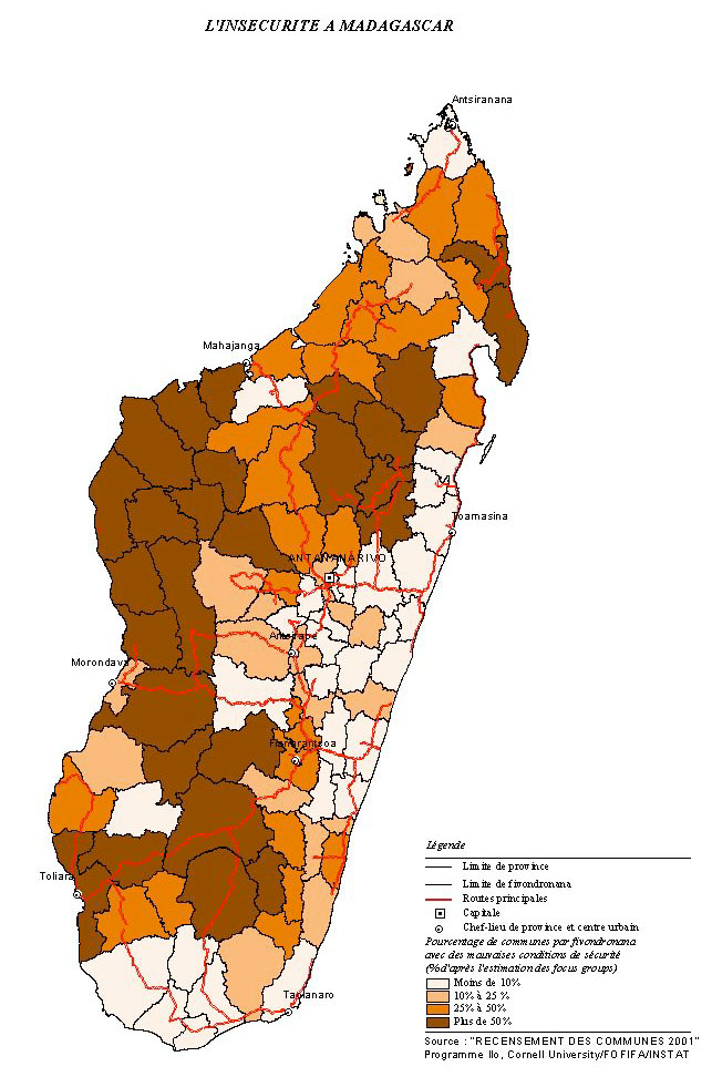 map image - L'INSECURITE A MADAGASCAR